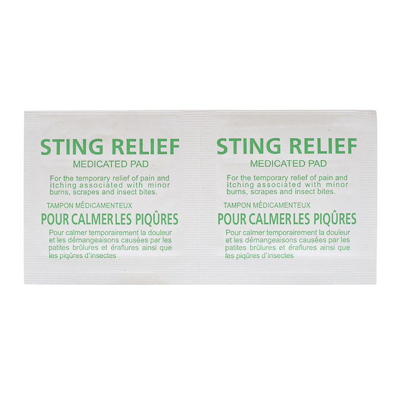 Sting Relief Prep Pad Pad Kulit Tidak Berwarna Pertolongan Pertolongan Pertama