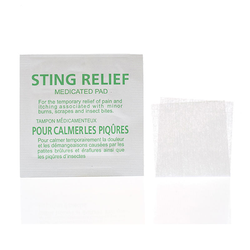 Sting Relief Prep Pad Pad Kulit Tidak Berwarna Pertolongan Pertolongan Pertama